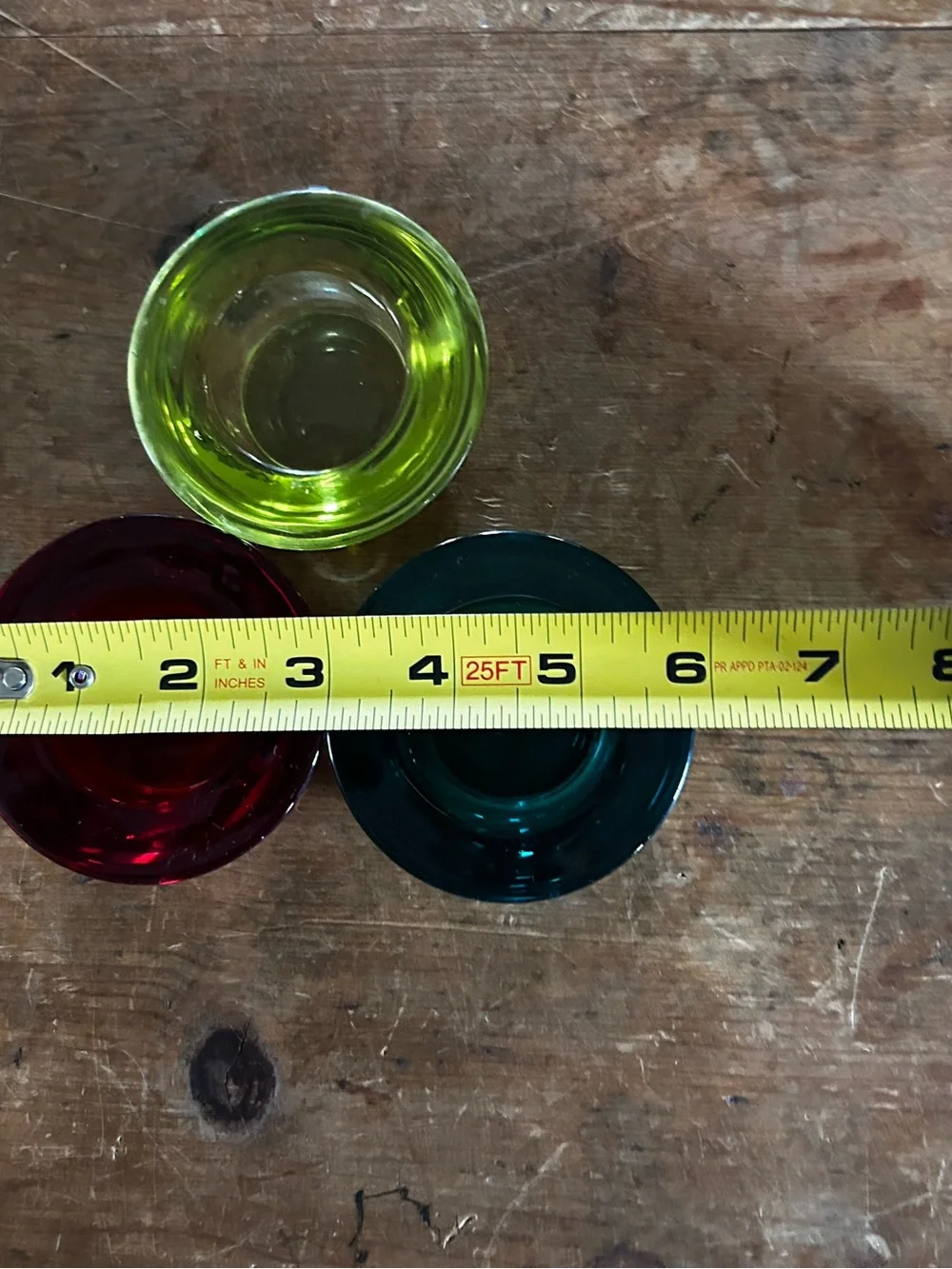 Crate & Barrel assorted colors glass tealight holders. Set of ten.